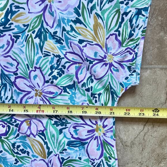 Stan Herman Maxi Dress L Multi-color Floral Resort Beachy Vacation Boho Artsy - Picture 7 of 7